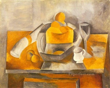  brioche - Still life with brioche 1909 Pablo Picasso